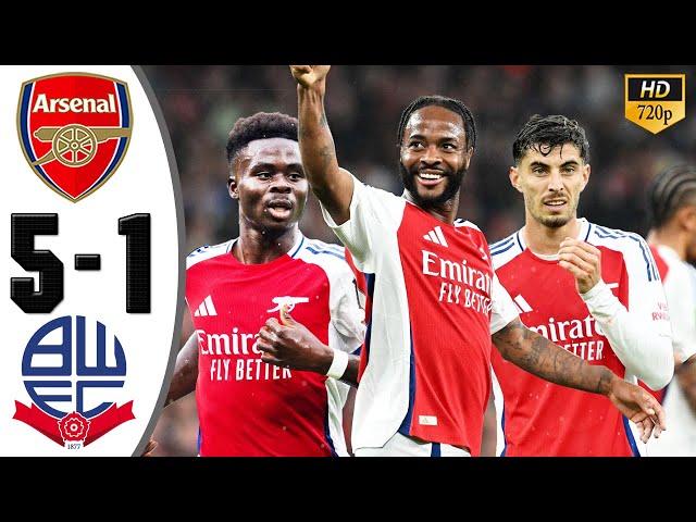 Arsenal vs Bolton 5-1 Highlights & All Goals 2024 HD