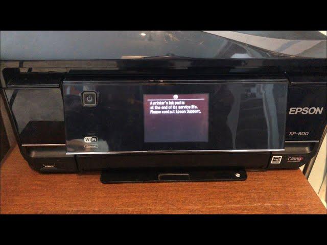 Epson XP error - ink pad replacement and reset of the printer using a code / key.