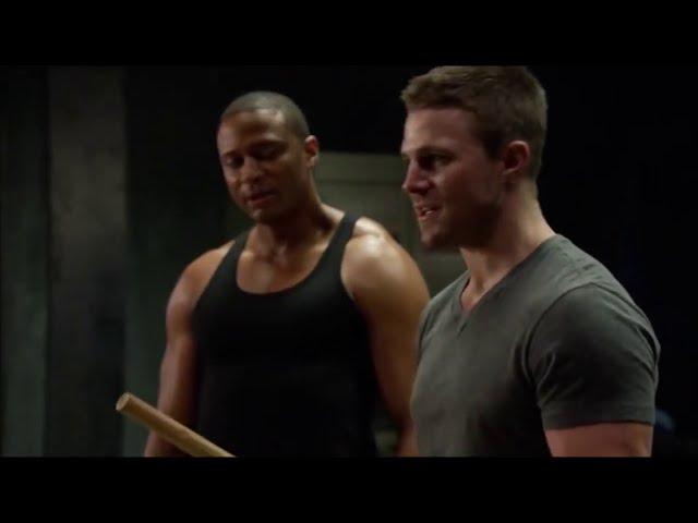 Oliver, Diggle, Laurel & Thea Training | Arrow Season  4