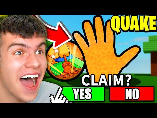 How to get the QUAKE GLOVE & BLASTING OFF AGAIN BADGE in SLAP BATTLES (Roblox)