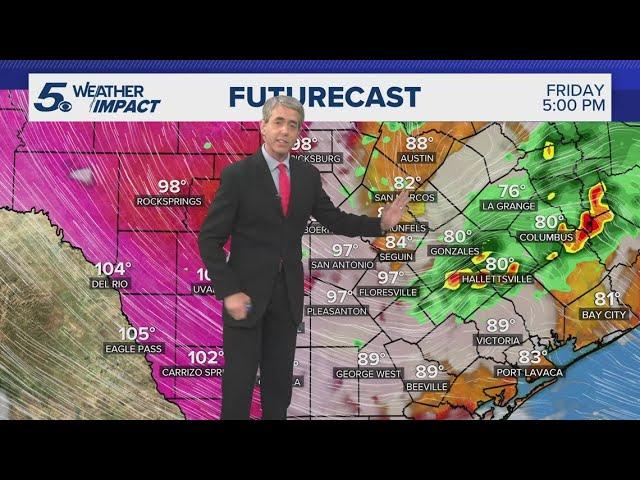 Partly cloudy with small chance of rain on Friday | KENS 5 Weather Impact Forecast