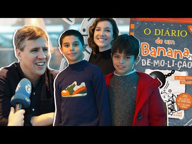 Carla Rocha e o filho entrevista o autor do "Diário de um Banana"