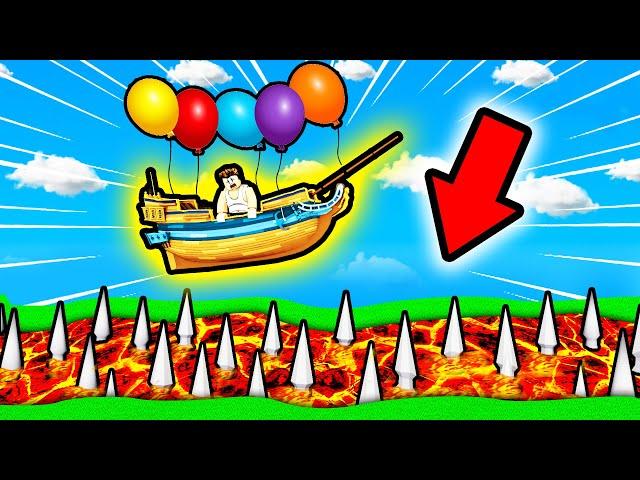 Can I Survive with MAX LEVEL BALLOON SHIP in Build a Boat? - Roblox