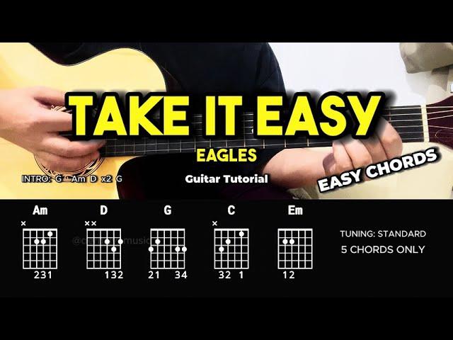 Take It Easy - Eagles | Easy Guitar Chords Tutorial For Beginners (CHORDS & LYRICS) #guitarlesson