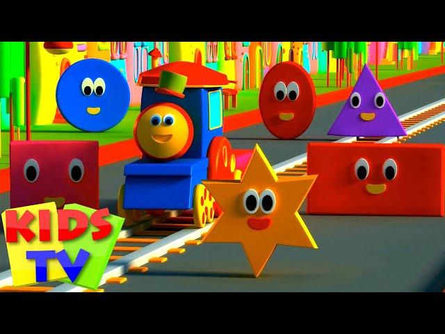 Bob The Train | Adventure with Shapes | Shapes for Children | Shape Song | Kids tv Songs