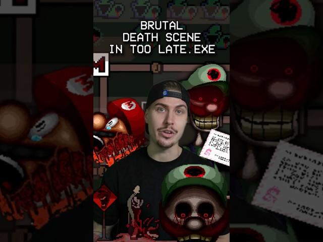 THE FORGOTTEN BRUTAL DEATH SCENE IN TOO LATE.EXE! #shorts #exe #marioexe #nintendo #nintendohorror