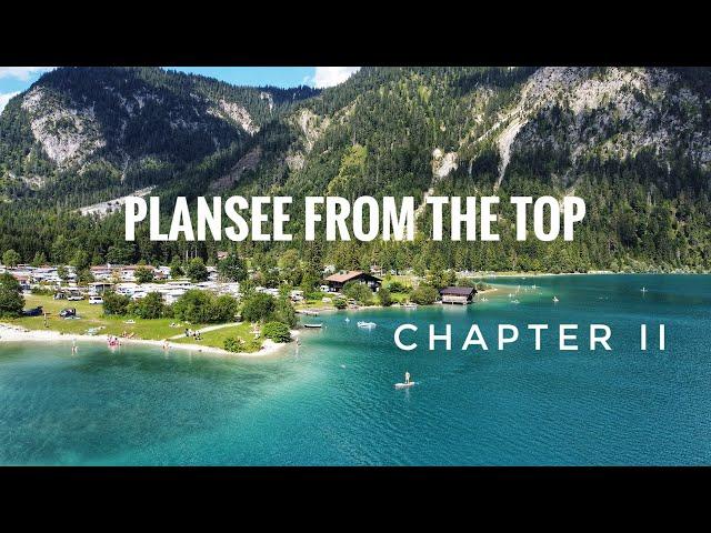 Plansee, beach, boat trip. Relaxed, calm music. Views from the drone.