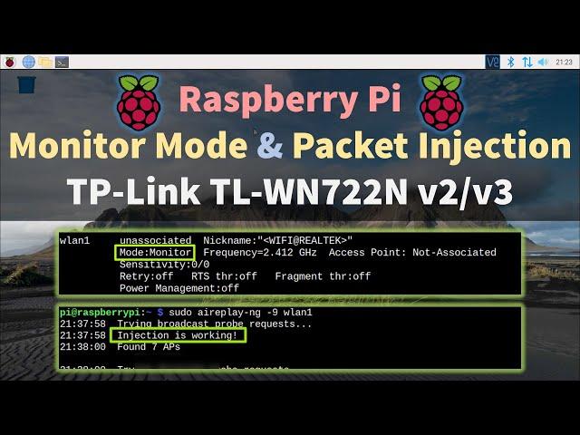 [Raspberry Pi] How to enable Monitor Mode and Packet Injection on TP-Link TL-WN722N v2/v3