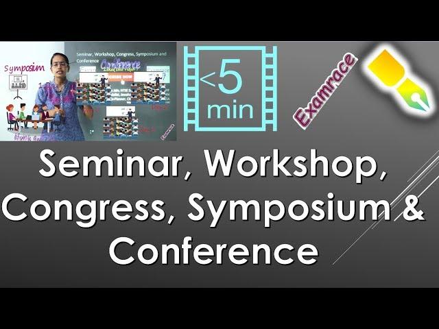 Seminar, Workshop, Congress, Symposium & Conference - Teaching Aptitude