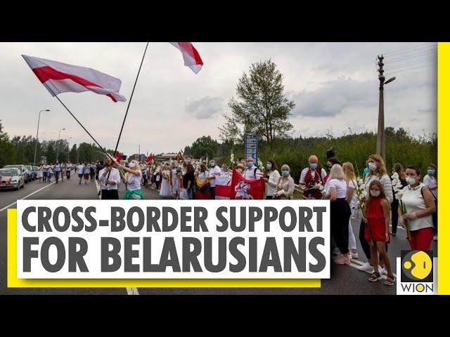 Lithuania citizens form human chain to support Belarus anti-govt protests | World News