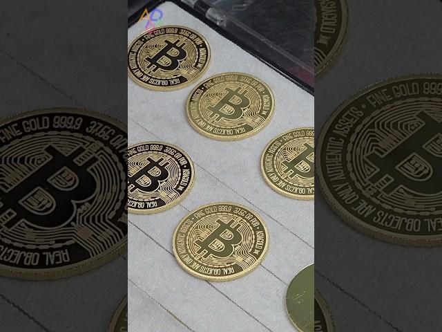 99.99% Pure Gold Bitcoin Mass Production Process #allprocessofworld