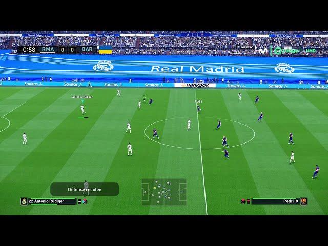 PES 2024 - Real Madrid vs FC Barcelona Gameplay PC | eFootball 2024 Concept - PES 2021 Mods