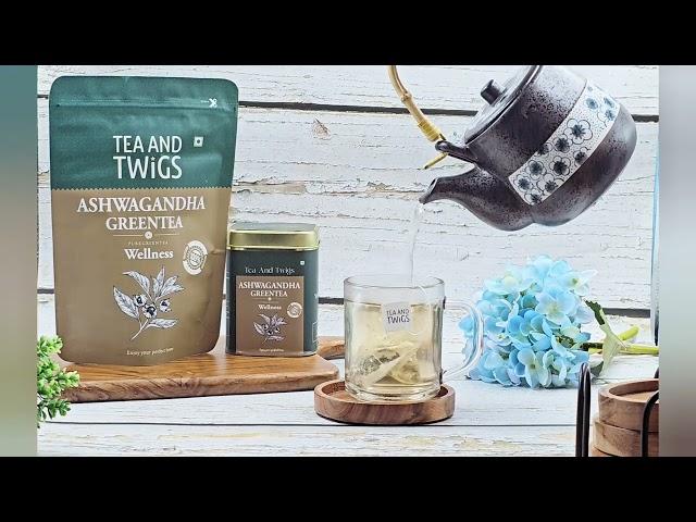 Ashwagandha Green tea Tin | Green Tea |Ashwagandha Tea | Tea and Twigs| Ashwagandha and Cardamom