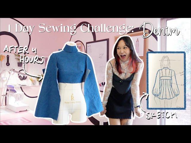 I did a *RANDOM* 1 Day Sewing Challenge️ (sketching, fabric shopping, and sewing in ONE day)!!