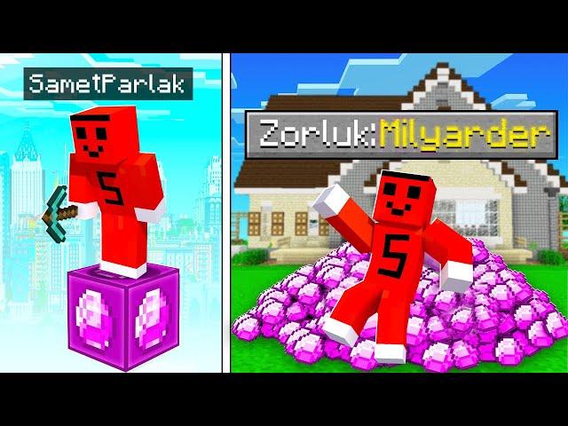 TEK BLOK CHALLENGE AMA MİLYARDER ZORLUK !! - Minecraft