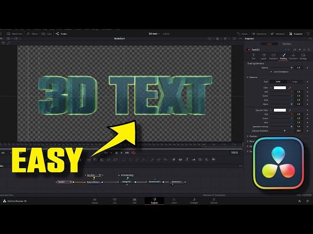 How to Create and Animate 3D Text in Davinci Resolve 18