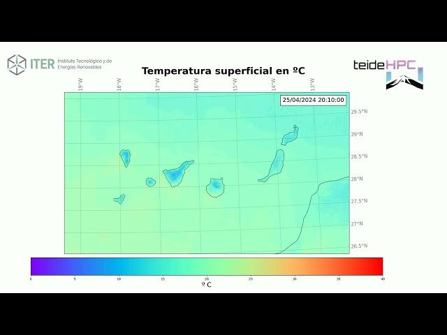 Canary Islands Temperature forecast: 20240424