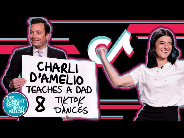 Charli D'Amelio Teaches a Dad 8 TikTok Dances