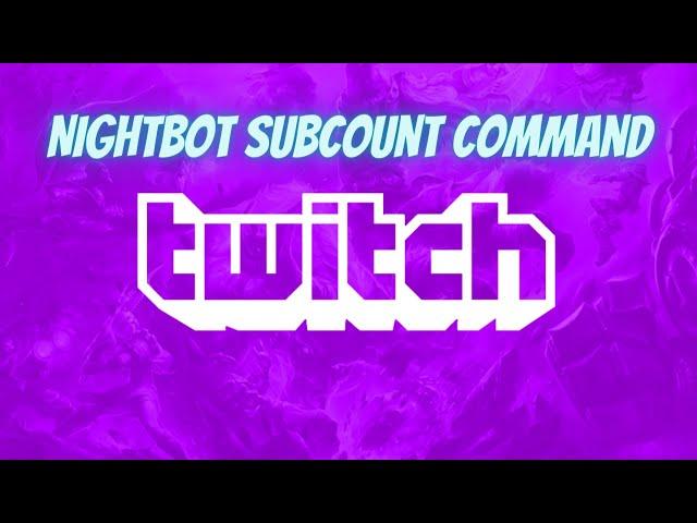 Command subscribers on twitch