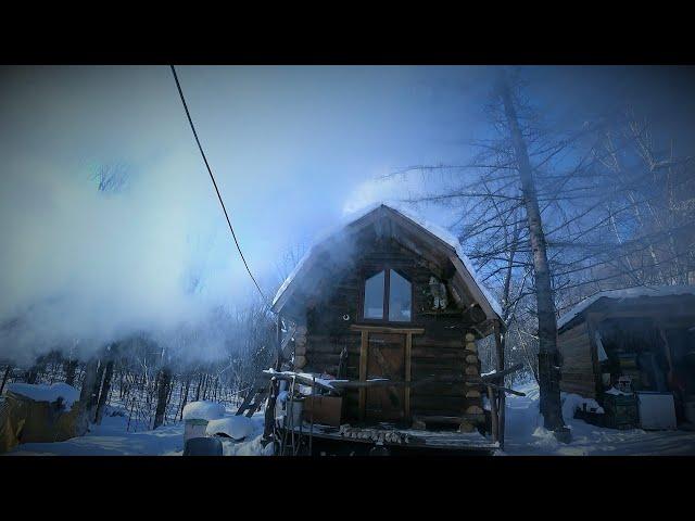 СИЛЬНЫЕ МОРОЗЫ. Молодой Парень круглый ГОД в ТАЙГЕ совсем ОДИН.