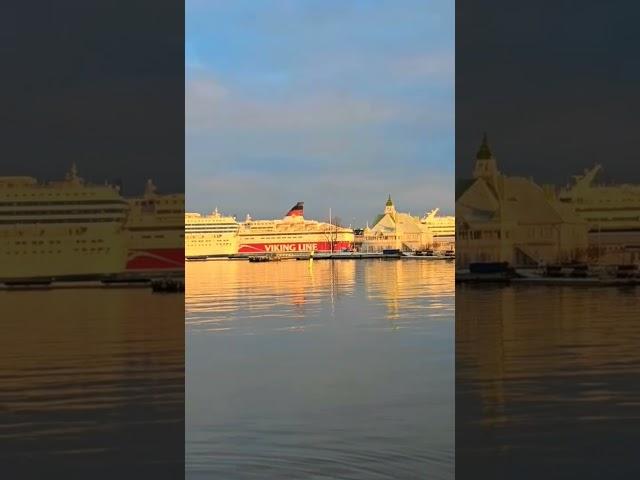 The M/S SILJA SERENADE Arrives at Helsinki Port, Finland 