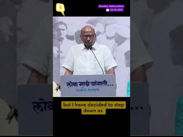 The Moment When Sharad Pawar Announced His Resignation as NCP Chief | #short