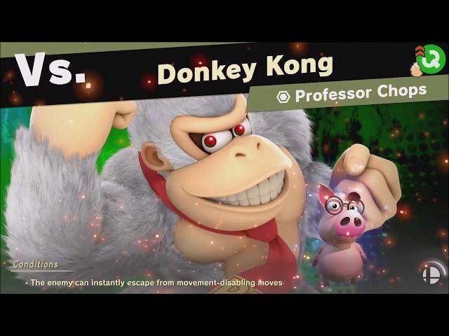 Super Smash Bros Ultimate : vs Donkey Kong (Unlocks: Professor Chops) World of Light - Adventure