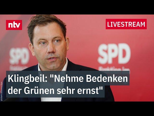 LIVE: Statement des SPD-Fraktionsvorsitzenden Lars Klingbeil