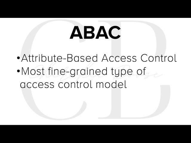 What is ABAC?