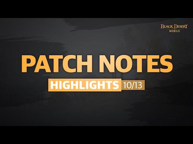 Tamer, Black Sun, and Crafting Updates [Patch Notes / Black Desert Mobile]