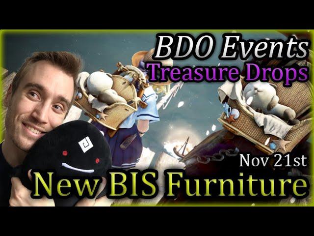 New BIS Furniture, Crazy Treasure Drop Event and New Item Slot?! | BDO Events