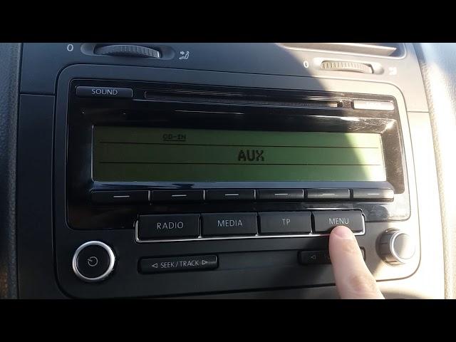 VW RCD 310 BLUETOOTH MENU