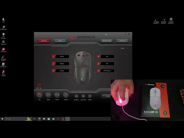 Rampage Radiant M1 Oyuncu Mouse Makro Programı ve DPI Ayarları