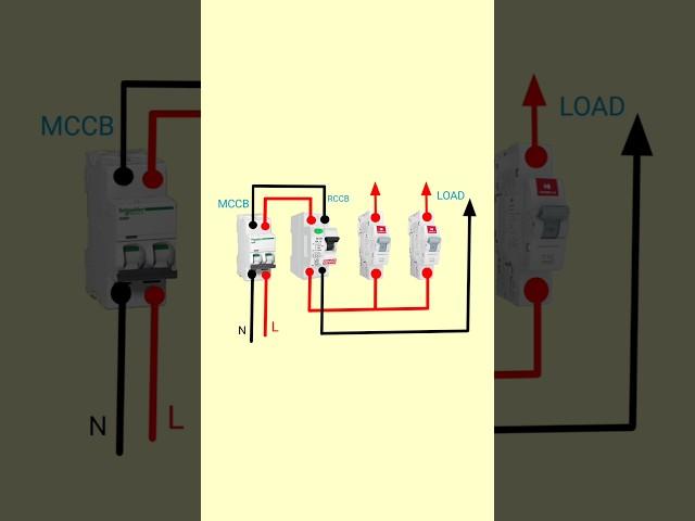 MCCB & RCCB CONNECTION #electrician #shorts