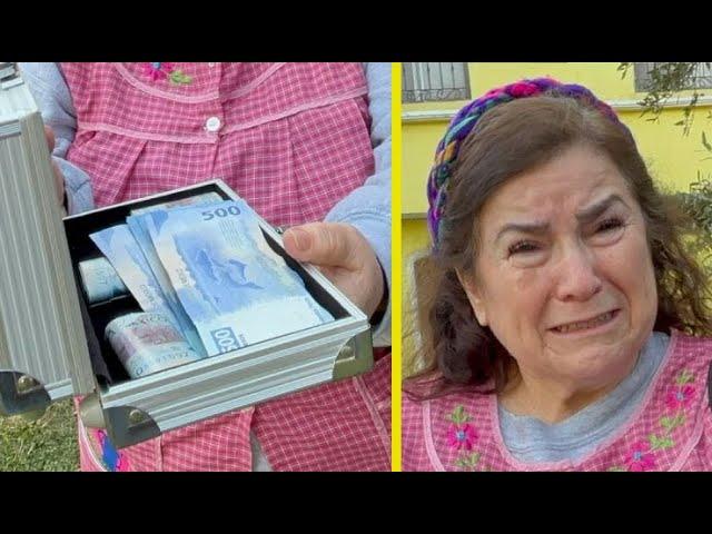 Le dí recompensa millonaria a abuelita honesta por limpiar mi casa  nos hizo llorar