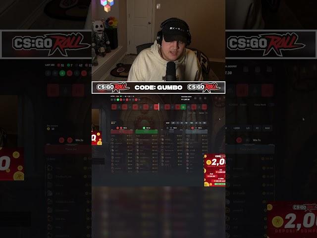 HUGE ROULETTE WIN ON CSGOROLL! #shorts