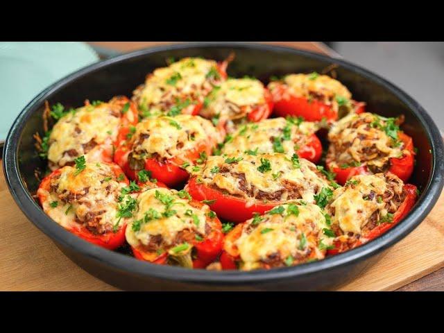 Фаршированные перцы по-новому!Очень вкусный и простой рецепт фаршированного перца с фаршем в духовке