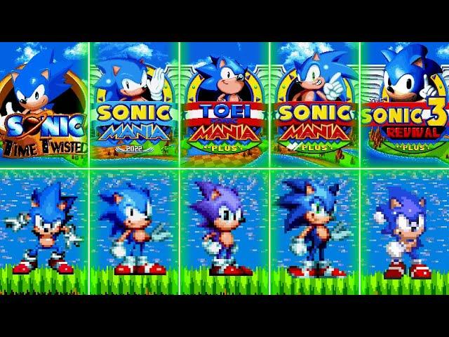 Evolution of Sonic Mania Mods (Sonic Time Twisted,Speedster Sonic,Toei Sonic,Modern Sonic,Sonic 3)