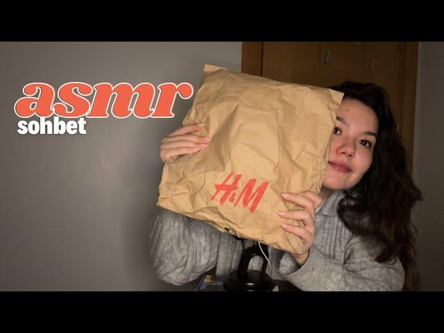 TÜRKÇE ASMR SOHBET alışveriş & shopping haul & show and tell