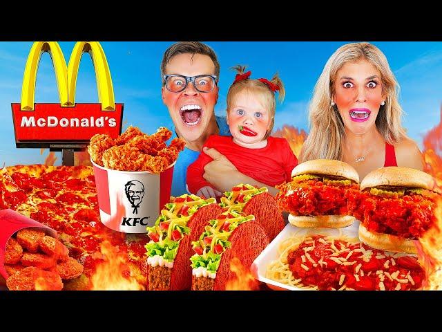 Eating the SPICIEST FOOD From Every Fast Food Restaurant!