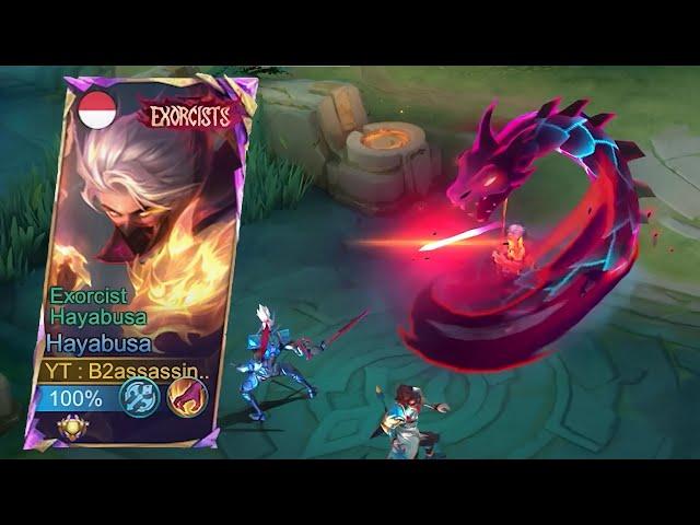 THANK YOU MOONTON!! HAYABUSA NEW SKIN EXORCIST GAMEPLAY -Mobile Legends