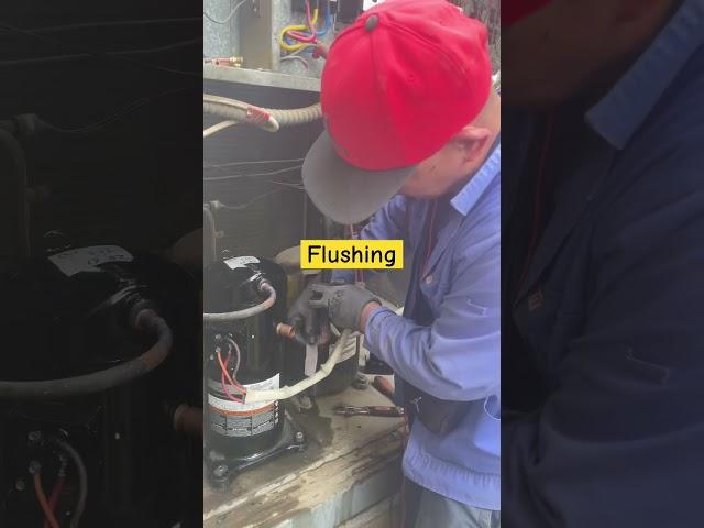 Flushing carrier PACU 50TJS-012 #acrepair #actechnician #hvac