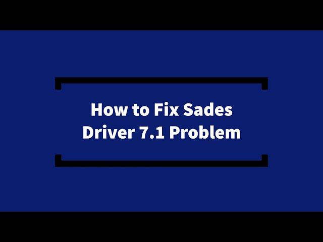 How to fix Sades 7.1 Driver Detecting Your Device !! WORKING 1000%