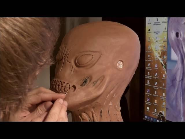 XCOM 2 Inspired Sectoid Grey Alien  (SCULPTING TIMELAPSE) / AlienGoBoom