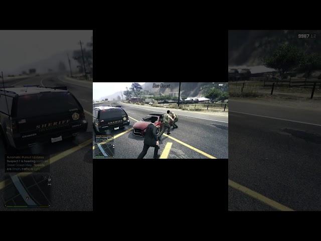 Suspect instant crash GTA V as FIB Officer #gta5shorts