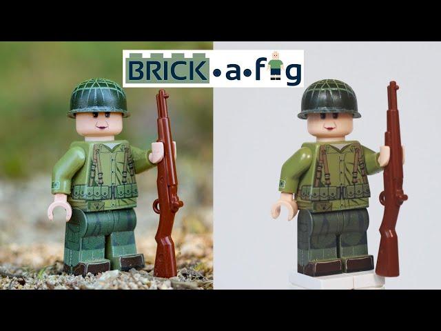 Custom Printed LEGO WW2 Minifigure | Brickafig U.S. Infantry Soldier