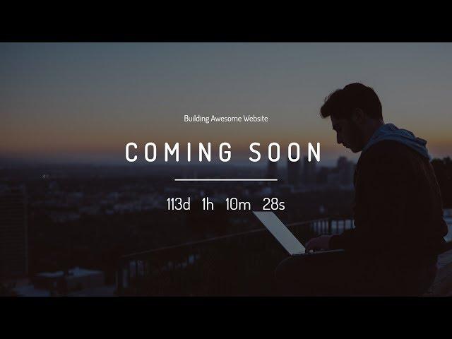 How To Make Coming Soon Page Using Html And CSS | Launch Page In HTML CSS