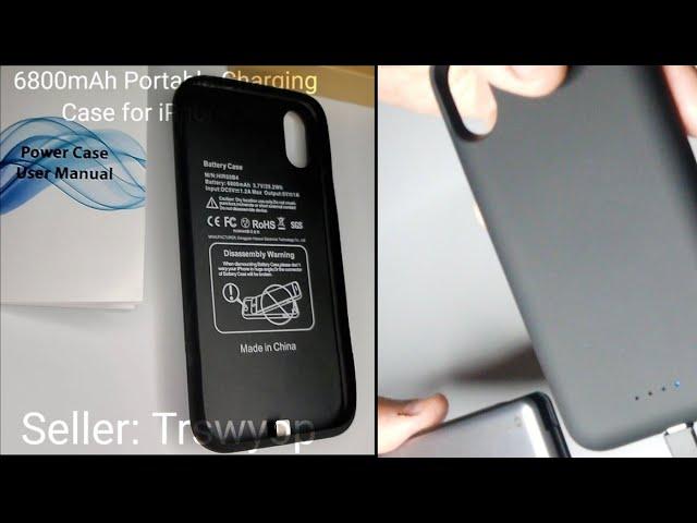 Trswyop 6800mAh Portable Charging Case for iPhone XR - Unpacking and Review - August 2020