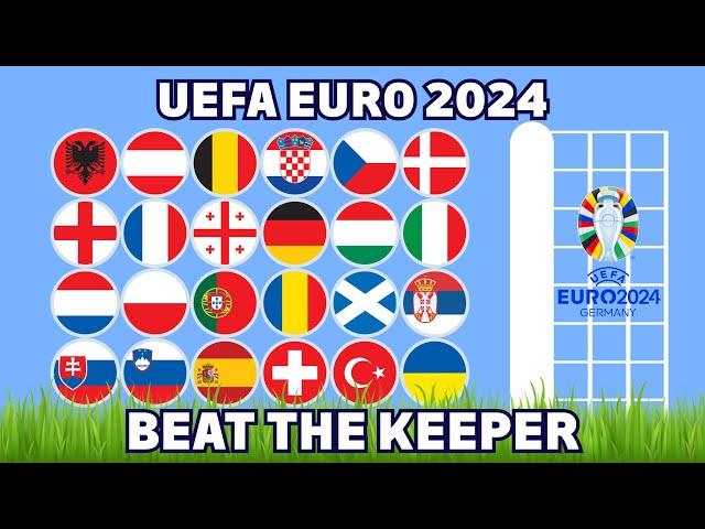 Beat The Keeper - UEFA EURO 2024 | The Marble Quest