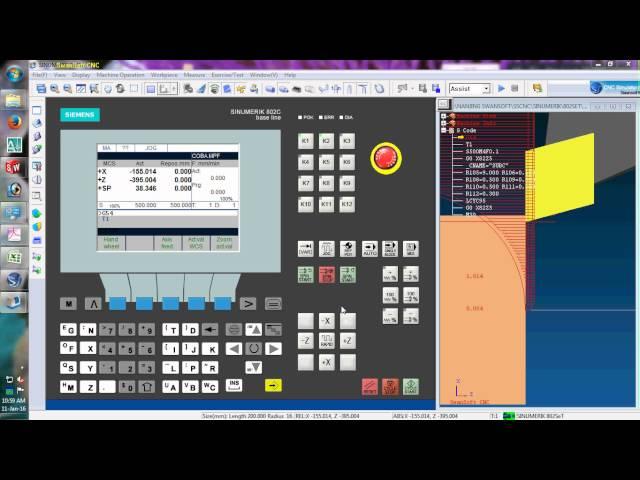 CNC Simulator Sinumerik 802se Lathe Turning - Basic